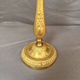 Antique Brass Gilded Candle Holder Chandelier Louis XVI Style