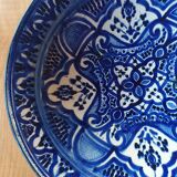 Large Moroccan dish or terracotta bowl, 42 cm diameter