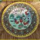 Canton China porcelain plate with roosters decor