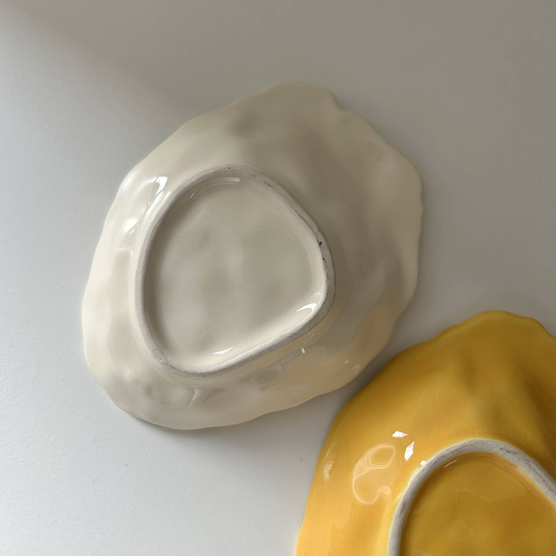 2 grape bowls in slipware