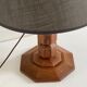 Art deco solid oak lamp