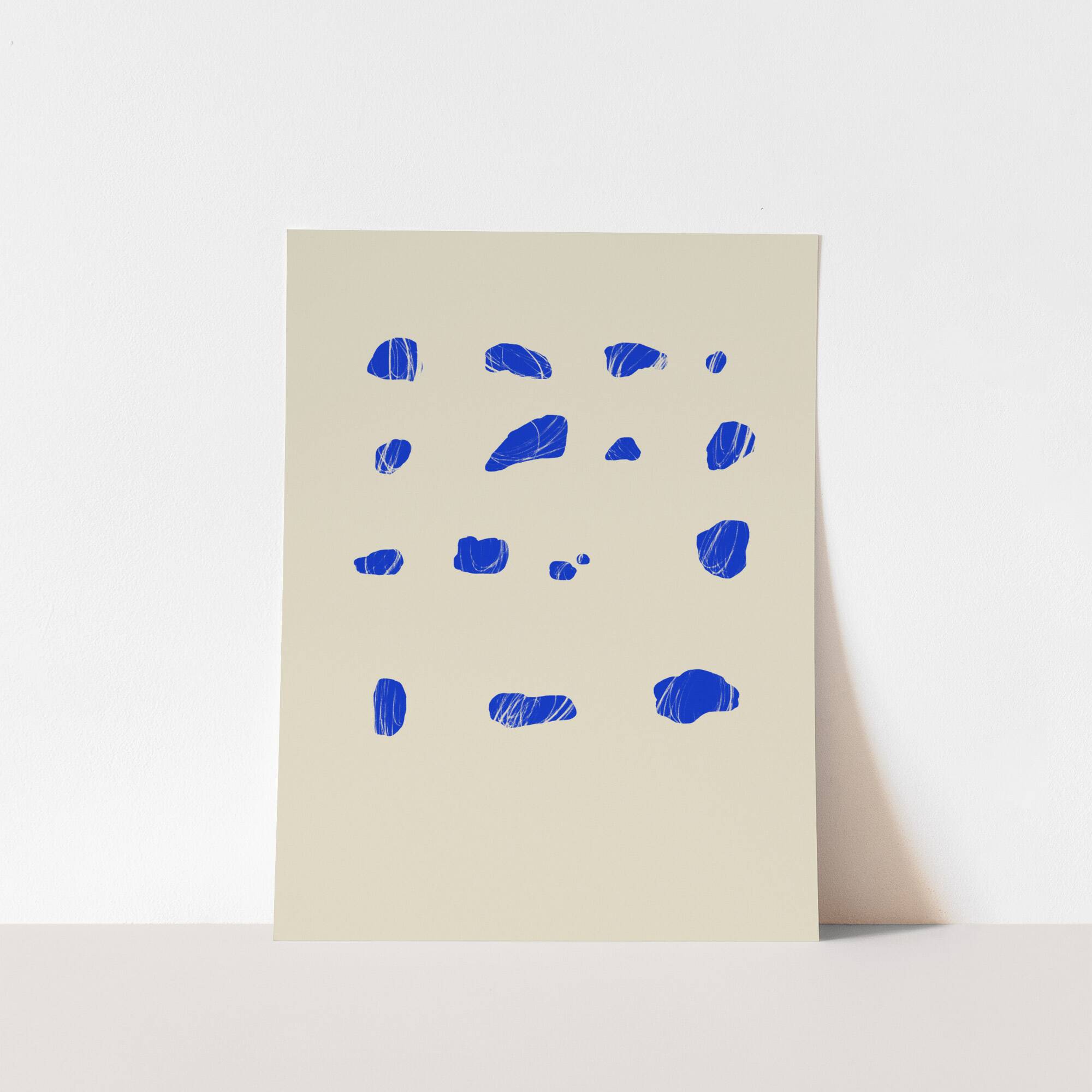 Impression giclée abstraite bleue, 50x70cm