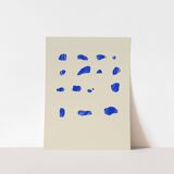 Abstract blue giclee print, 50x70cm