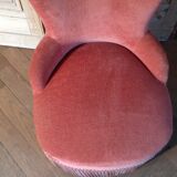 Pink velvet toad chair