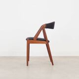 Ensemble de quatre chaises en teck, design danois, années 1970, designer : Kai Kristiansen