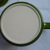 Green enamelled porcelain coffee set