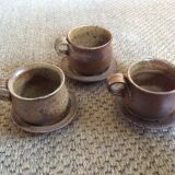 Series of 3 sandstone cups