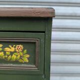 Hand-painted beechwood chest of drawers, 1950s
