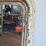Large shabby chic Louis-Philippe mirror 139 × 106 cm – old-world charm
