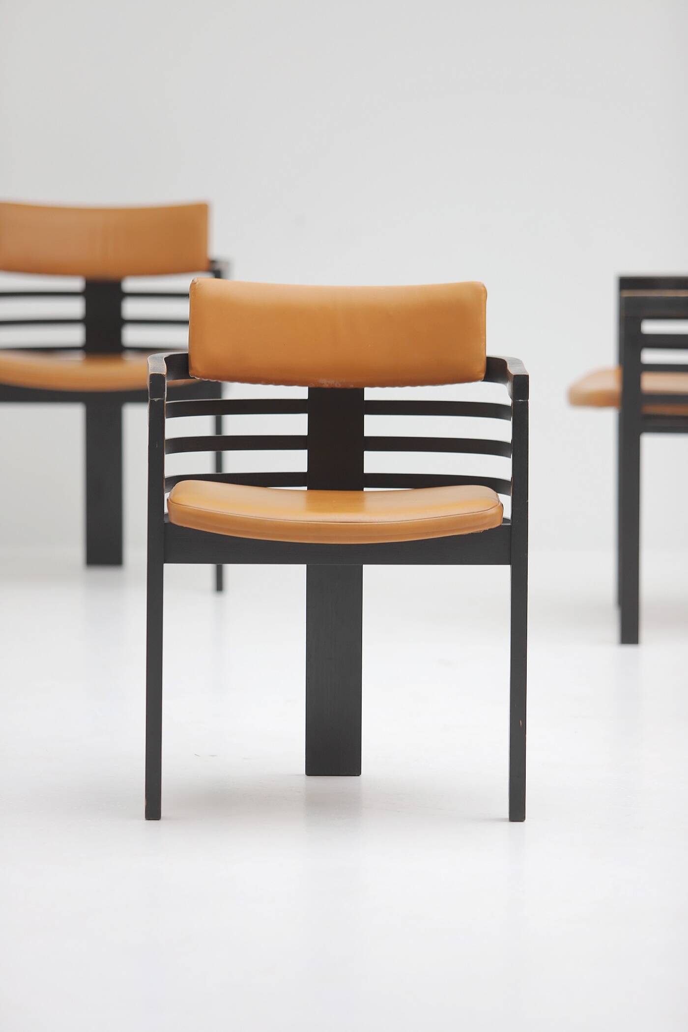 6 chaises de salle à manger par Jean Batenburg pour MI années 1970