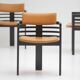 6 chaises de salle à manger par Jean Batenburg pour MI années 1970