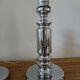 Pair of vintage chrome lamp bases