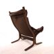 Fauteuil en cuir Westnofa Siesta par Ingmar Relling, 1960