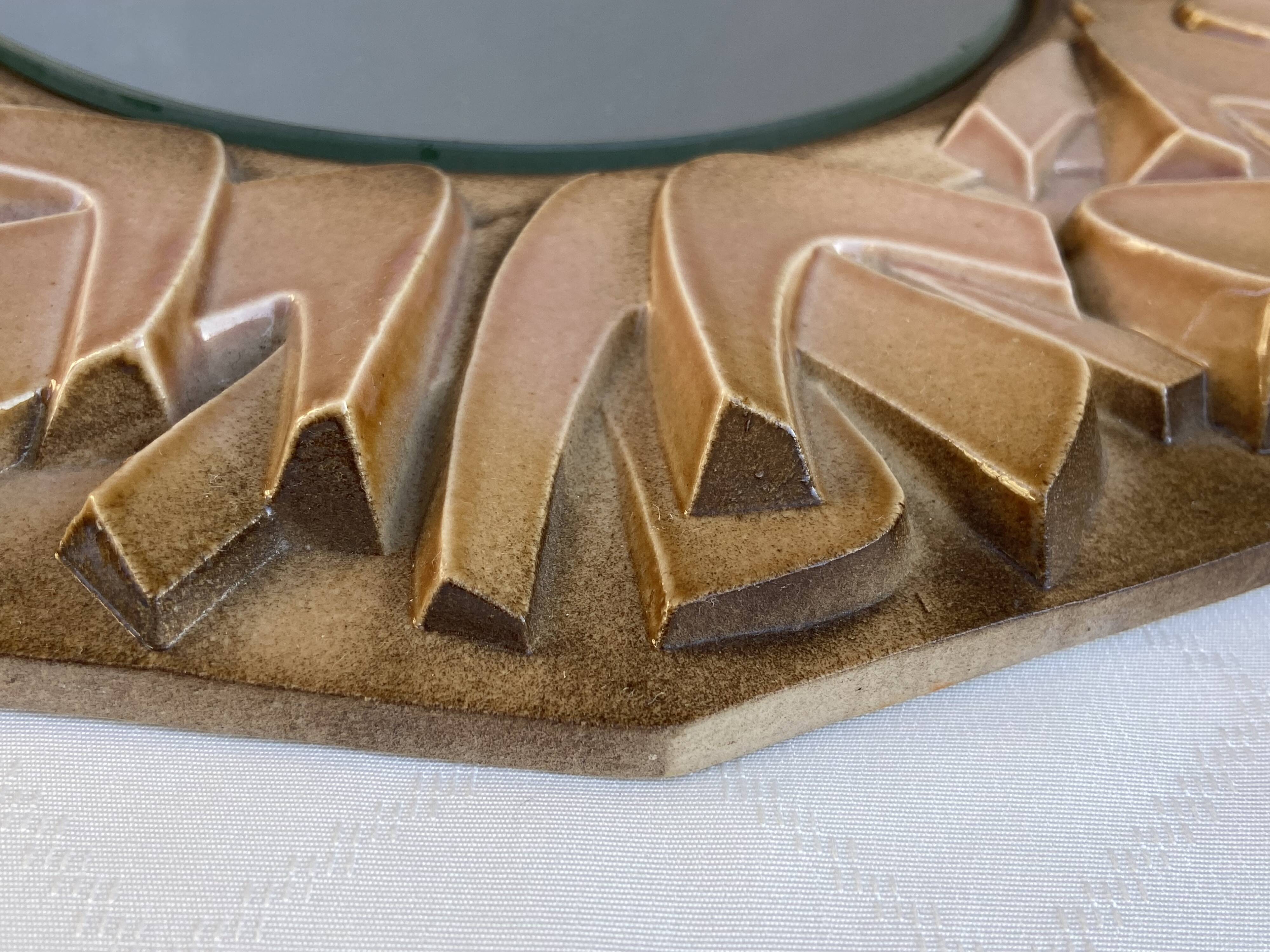 Ceramic mirror from the 1960s