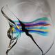 Livio Seguso, zware Murano glassen kom, Rainbow Design, 1993.