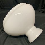 White opaline glass dome lampshade