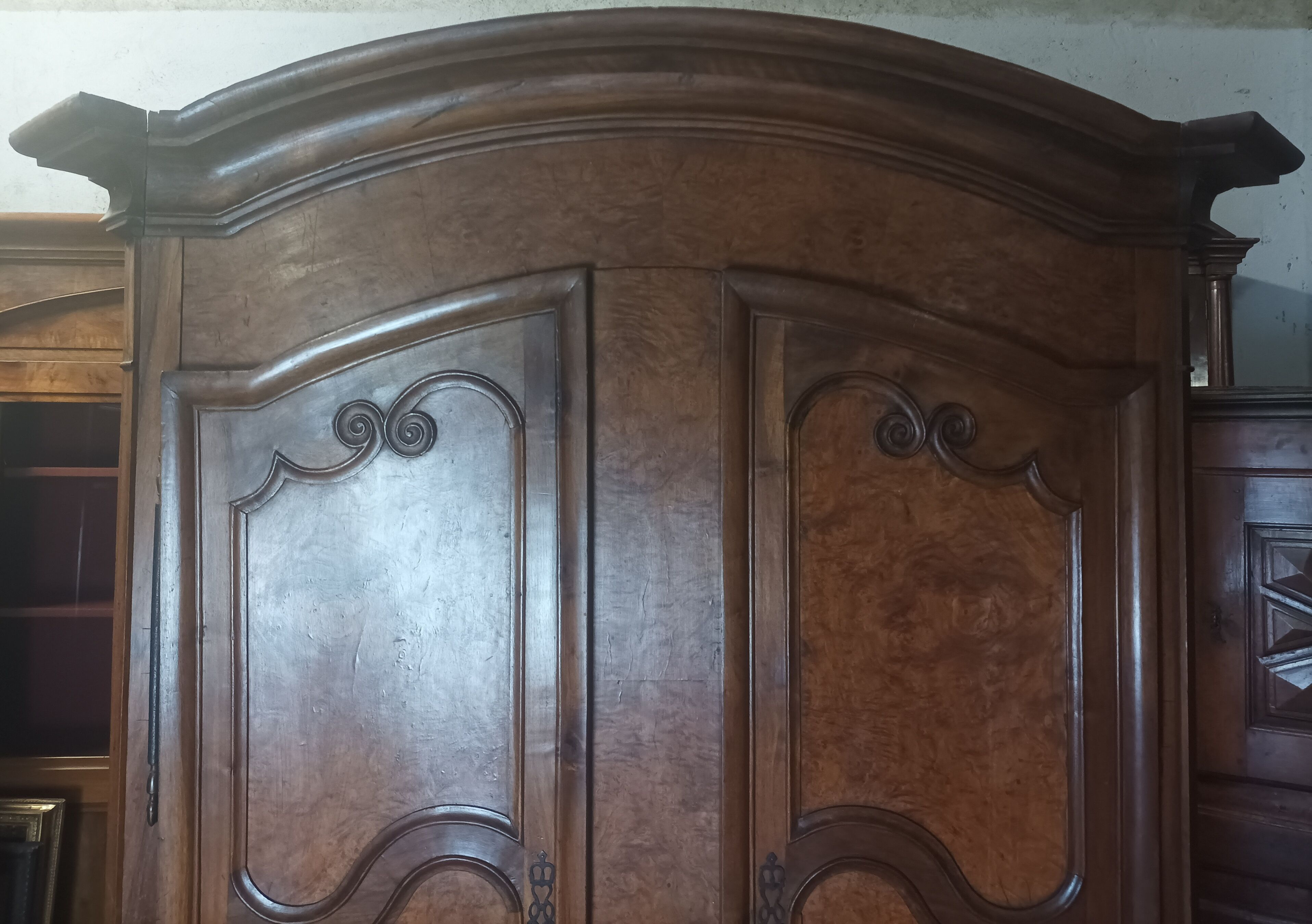 Transition wardrobe in 18th century walnut