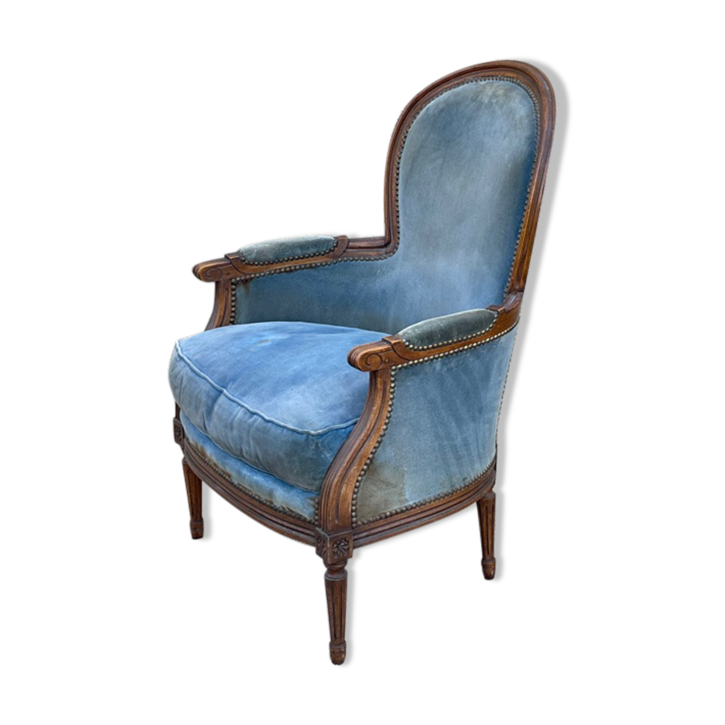 Fauteuil bergère de style Louis XVI