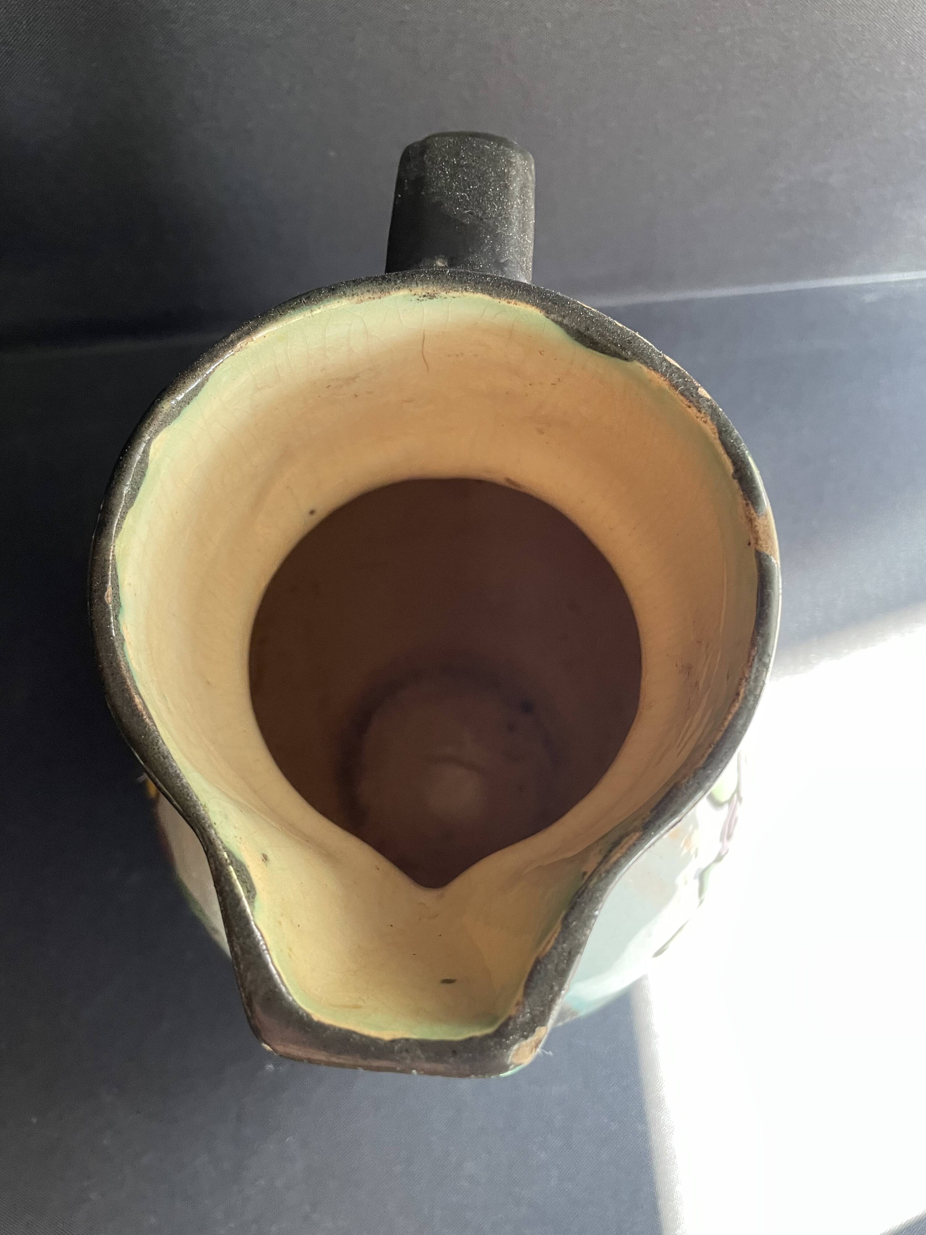 Enamelled jug – Desvres earthenware – Henri Delcourt (1872-1963)