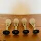 Set of 4 stemmed glasses and 1 glass paste carafe