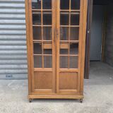 Vitrine art déco en chêne blond