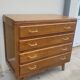 Commode vintage 1950 pieds compas 4 tiroirs