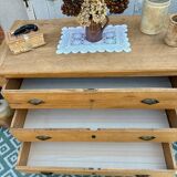 Raw oak chest of drawers