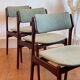 Scandinavian teak chairs by Danish designer Erik Buch 1960