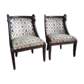 Pair of gooseneck gondola chairs