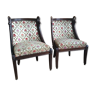 Pair of gooseneck gondola chairs