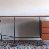 Bureau en acajou et métal par ARP - Motte, Mortier, Guariche, France 1956