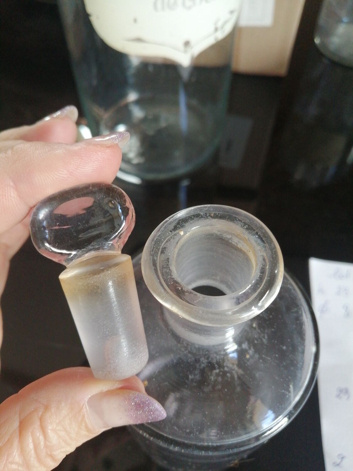 Old glass cap bottle