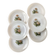 Set of 6 Arcopal Rose de France dessert plates