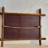 Miroir années 30 style bambou en bois