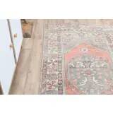 1970s Turkish Oushak Handmade Wool Cotton Brown Runner Rug 108x193