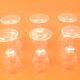 1970s 6 engraved "Tulip" glasses