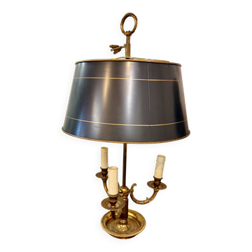Antique brass bouillotte lamp – 3 lights