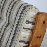 Vintage armchairs brutalist pine, 60's