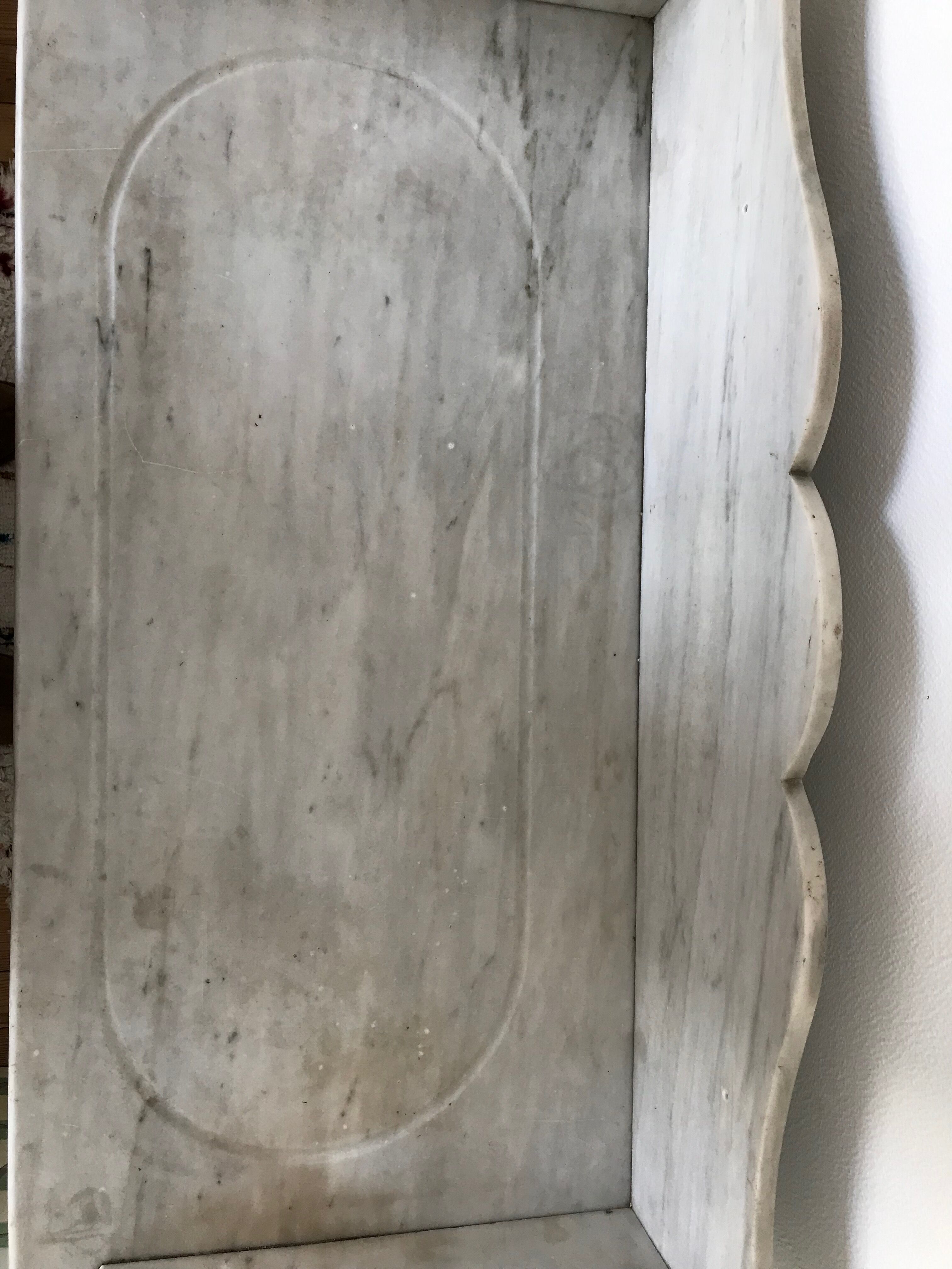 Vintage marble and pine dressing table