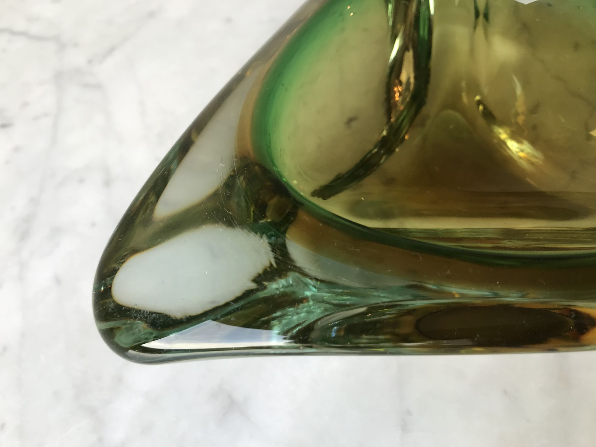 Empty pocket or ashtray of Murano "Sommerso" - Italy, 1970s.