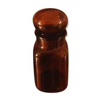 Vintage amber orange glass bottle
