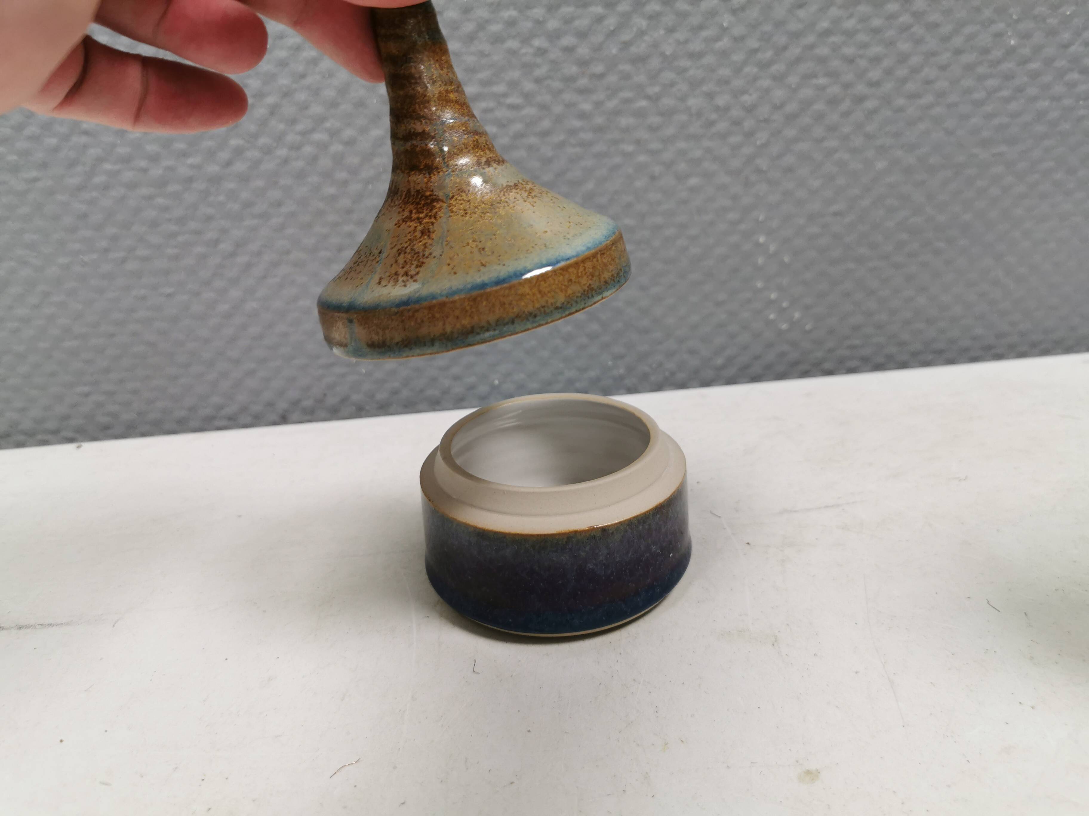 An incredibly beautiful lidded jar from Hampen Keramik, Denmark 1990s