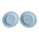 Set of 2 Limoges porcelain plates with Riviera decor