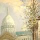 Painting, oil on canvas, Paris Place du Tertre Montmartre, signed Billings