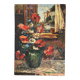 Wildflower bouquet, window with a view, oil on panel 1934