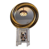 Victorian English Round Grand Mirror – Gilded Wood & Bevelled Glass