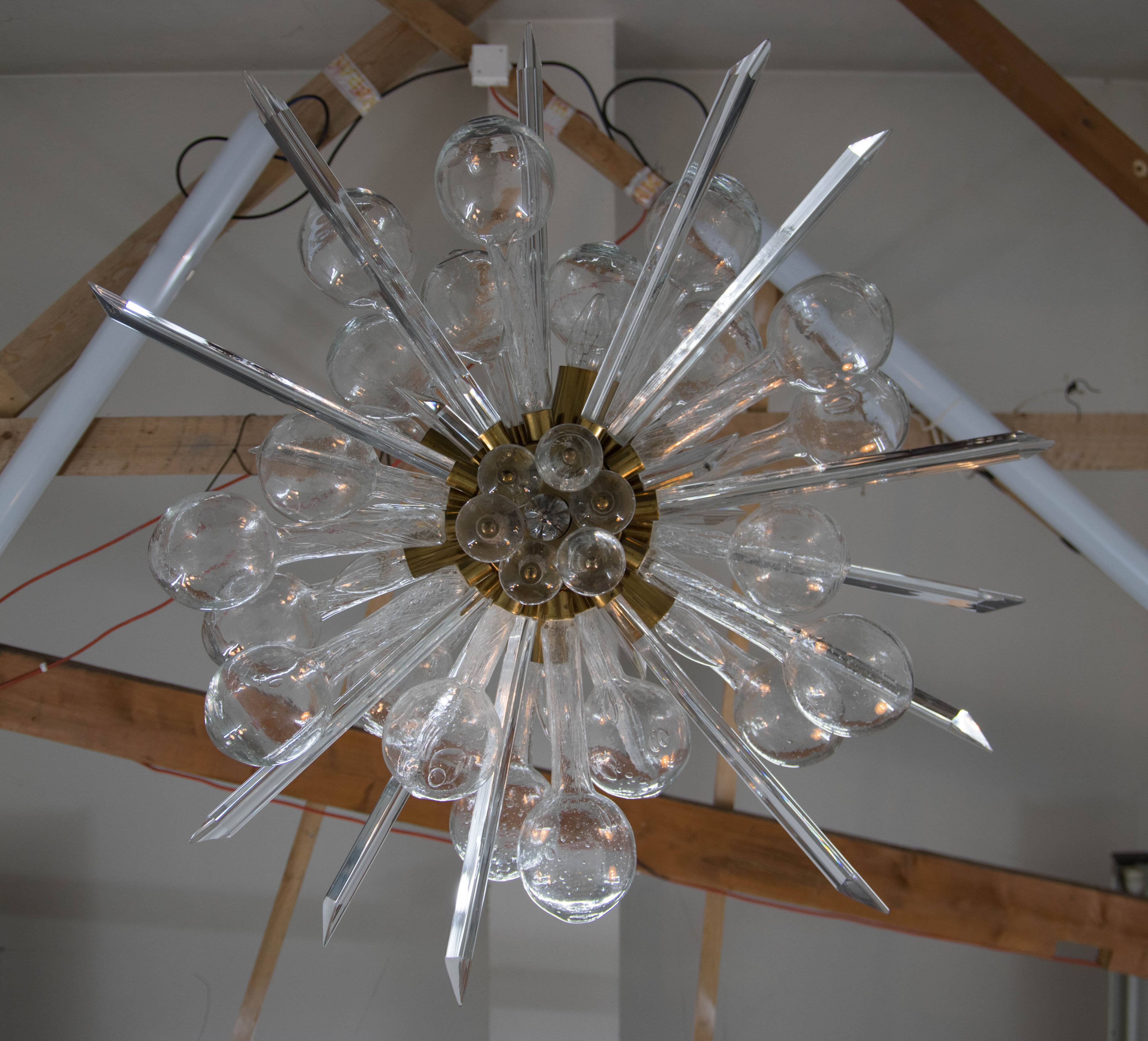 Extraordinary Art and Design Chandelier by Rene Roubicek, 1960s