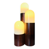 Sculptural Dome Table Lamp In Cylindrical Rosewood, Brasil Circa 1960