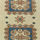 2x11 shades of cream blue oushak runner rug