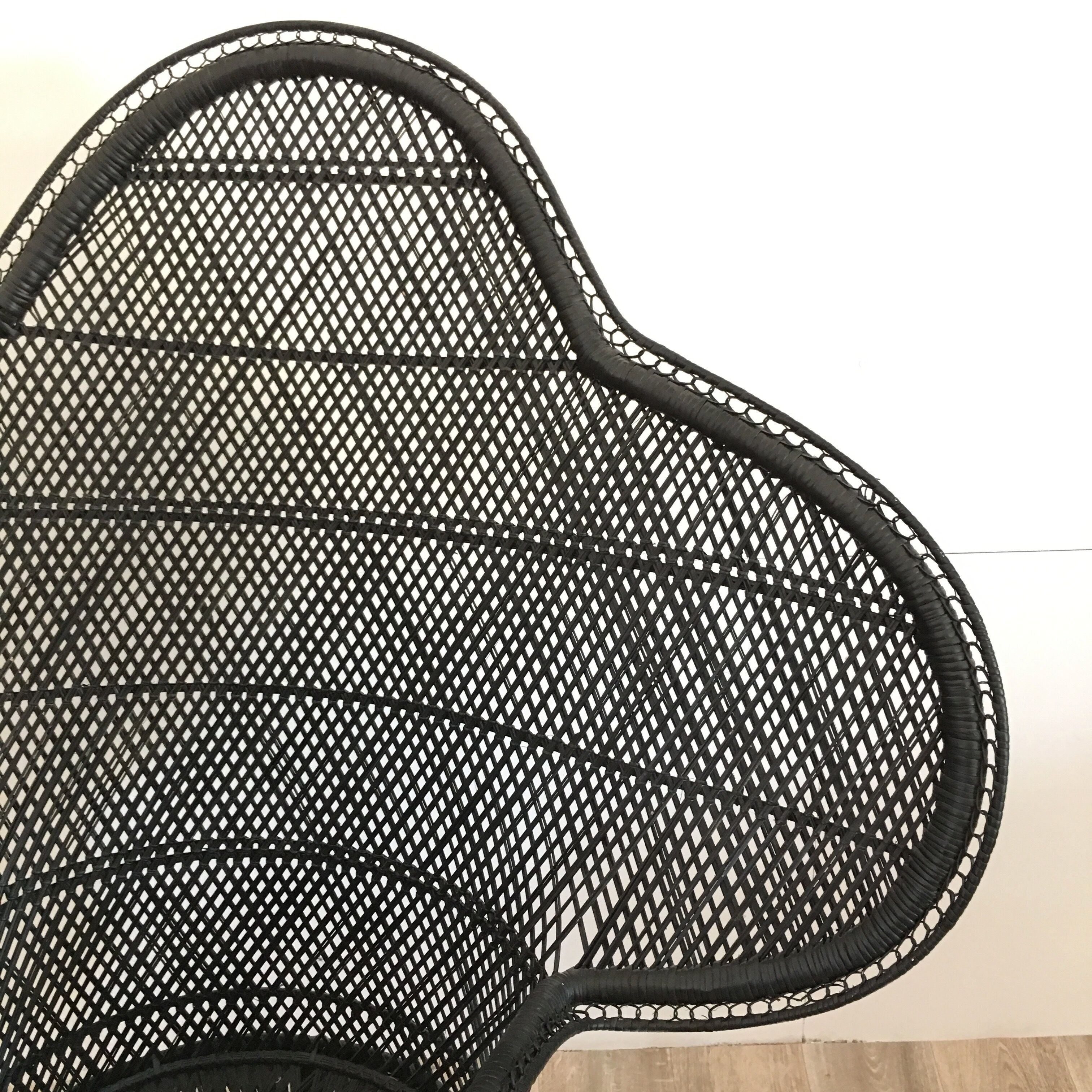 Emmanuelle black Wicker Chair